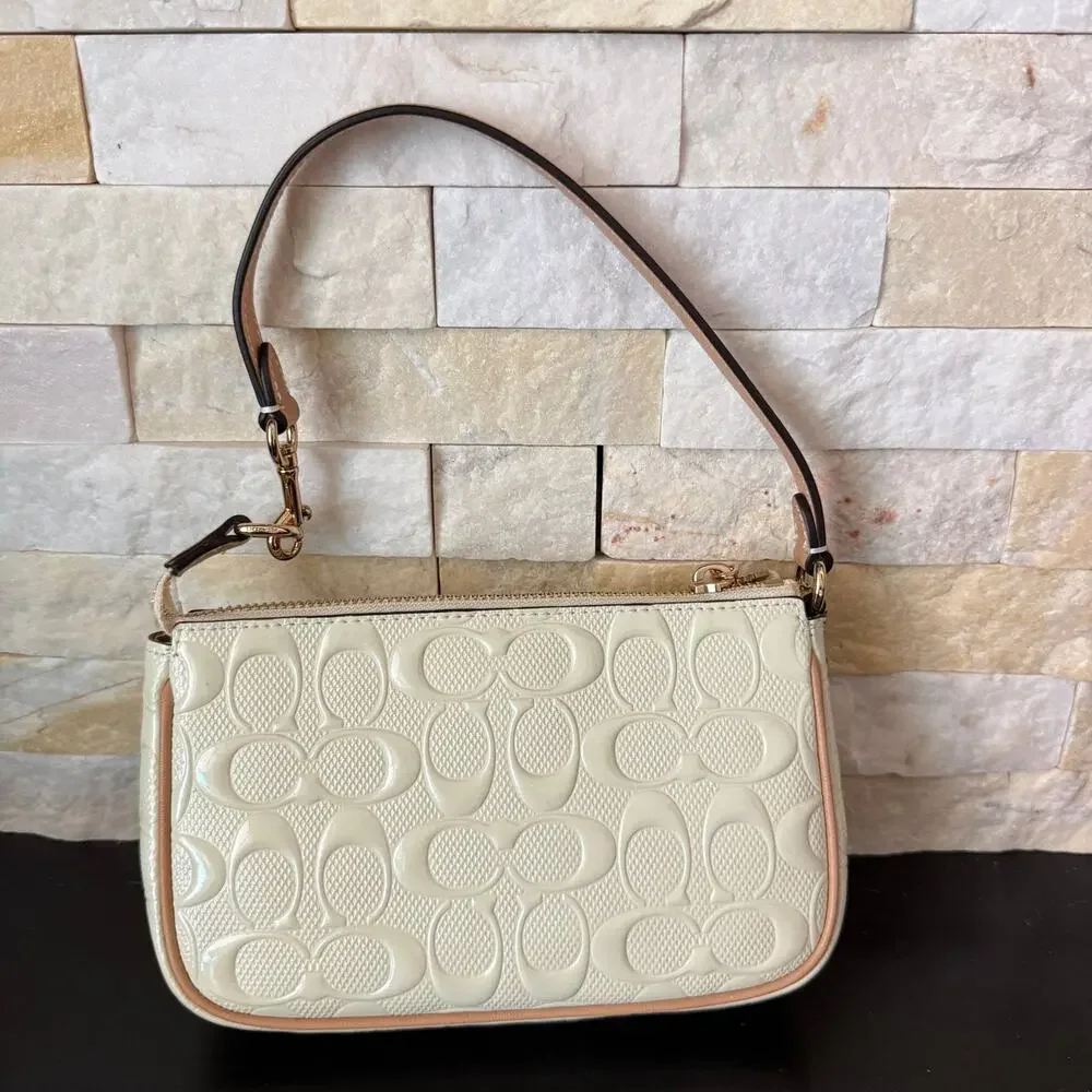 New‼️Coach Nolita 19 In Signature Leather With Charms Gold/Light Lemon CEM98